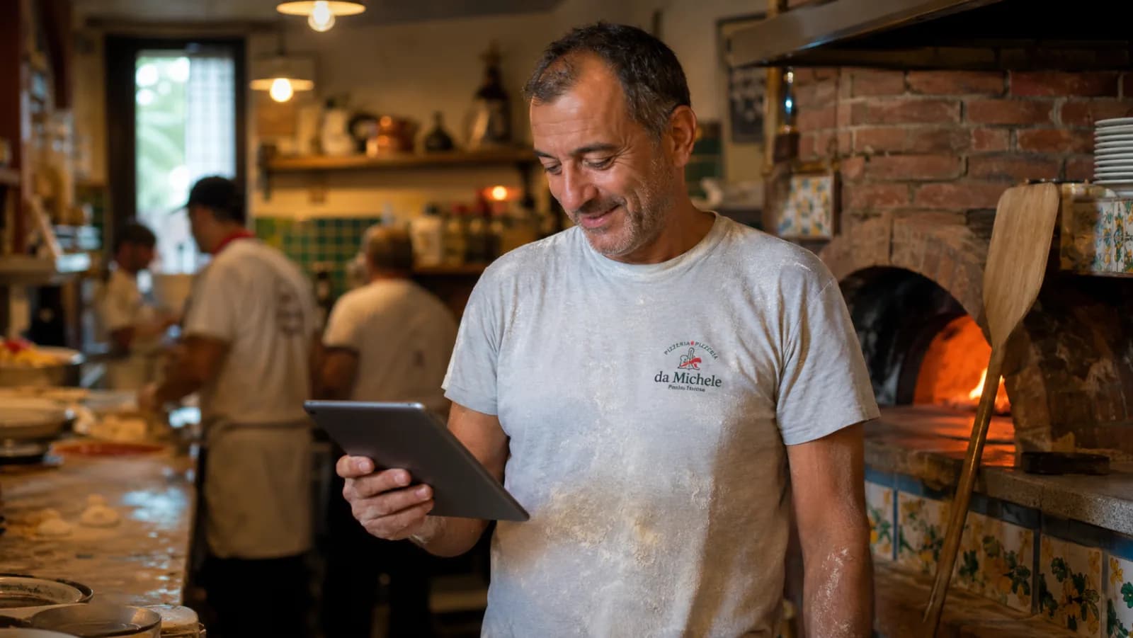 Online-Bestellsystem auf iPad — Restaurant nimmt Bestellung an